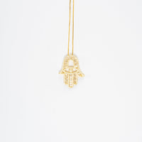 Hamsa Hand Gold Necklace