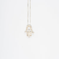 Hamsa Hand Silver Necklace