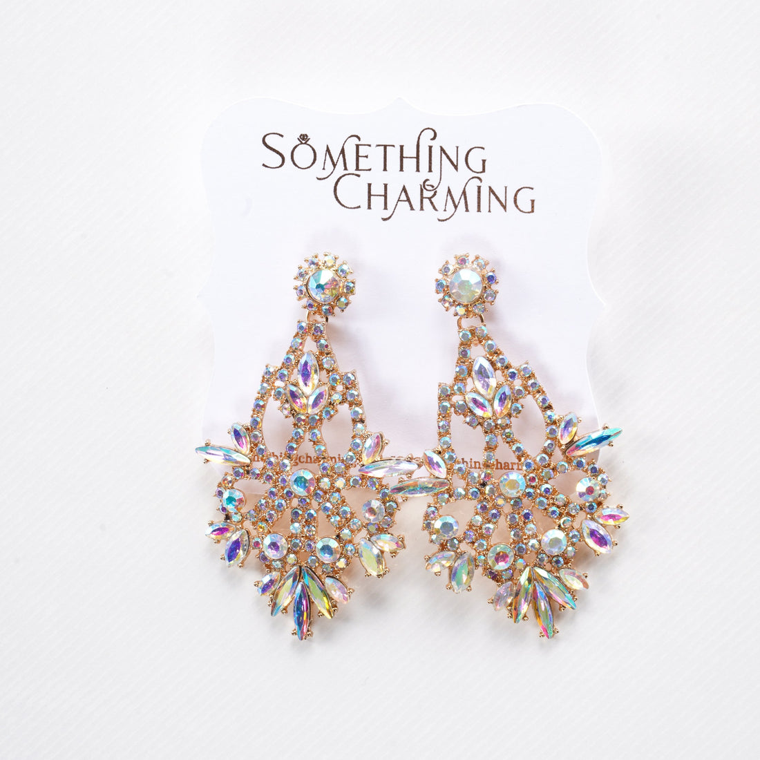 The Blushing Palm Earrings - Crystal Earrings | Something Charming