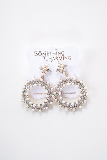 Luminous Desire Hoop Earrings - Crystal Earrings | Something Charming