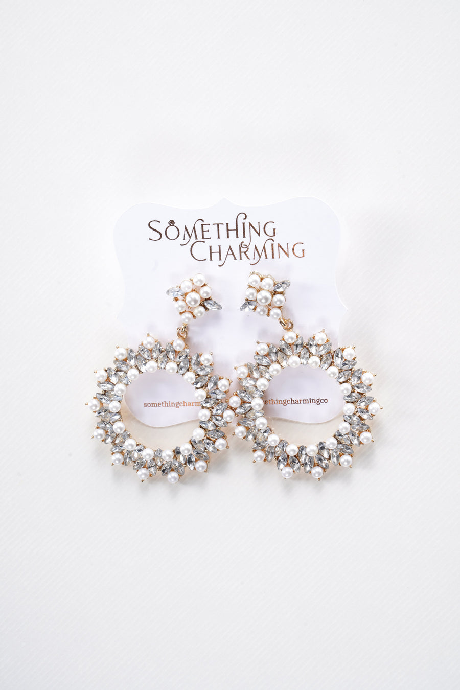 Luminous Desire Hoop Earrings - Crystal Earrings | Something Charming